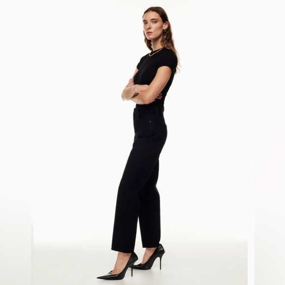 Aritzia Black Straight Leg Pants - Picture 3 of 5